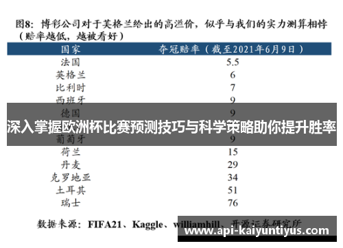 深入掌握欧洲杯比赛预测技巧与科学策略助你提升胜率